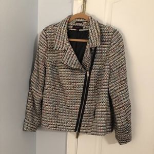 Simply Be Tweed Boucle Moto Jacket